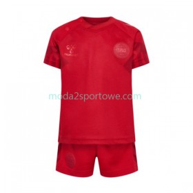 Koszulka Dania Dziecięcy Domowe Stroje Piłkarskie World Cup 2022 Krótki Rękaw